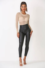 Load image into Gallery viewer, High Waist Faux Leather Leggings
