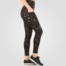 Load image into Gallery viewer, Black Marble Yoga Leggings