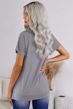 Load image into Gallery viewer, Round Neck Short Sleeve Solid Color Tee