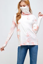 Load image into Gallery viewer, Tie Dye Turtleneck Face Cover Top