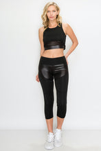 Load image into Gallery viewer, Sheer Mesh Top Capri Set