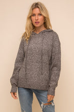 Load image into Gallery viewer, Two-Tone Textured Hoodie Sweater