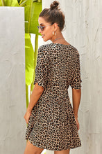 Load image into Gallery viewer, Leopard Print Button Dress