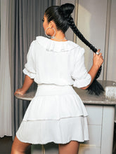 Load image into Gallery viewer, Ruffled Flounce Sleeve Layered Mini Dress