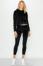 Load image into Gallery viewer, Velour Hoodie Legging Set