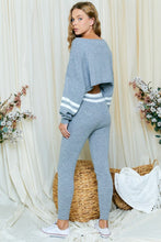 Load image into Gallery viewer, Knit Crop Top Pants Set