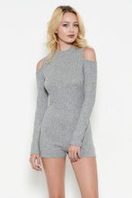 Load image into Gallery viewer, High Neck Cold Shoulder Romper