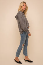 Load image into Gallery viewer, Two-Tone Textured Hoodie Sweater