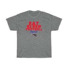 Load image into Gallery viewer, &quot;Eat Sleep Football Repeat&quot; Knights Heavy Cotton Tee
