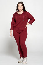 Load image into Gallery viewer, Plus Hoodie Sweatpants Lounge Set
