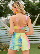 Load image into Gallery viewer, Tie-Dye Tie Detail Three-Piece Swim Set
