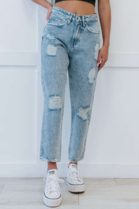 Muselooks Distressed High Waist Mom Jeans