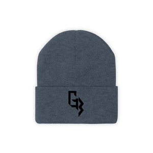 Black Embroidery Gym Beast Knit Beanie