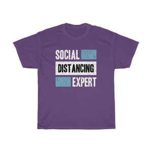 "Social Distancing Expert" Heavy Cotton Slogan Tee