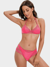 Load image into Gallery viewer, Tie-Back Halter Neck Three-Piece Swim Set
