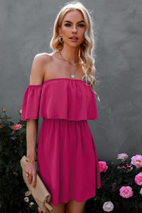 Layered Off-Shoulder Mini Dress