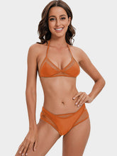 Load image into Gallery viewer, Tie-Back Halter Neck Three-Piece Swim Set
