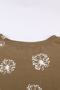 Plus Size Dandelion Print Tee Shirt