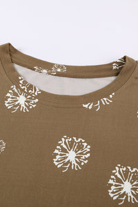 Plus Size Dandelion Print Tee Shirt