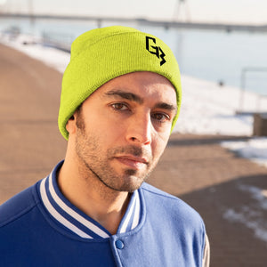 Black Embroidery Gym Beast Knit Beanie