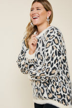 Load image into Gallery viewer, Plus Size Leopard Mohair Sweater
