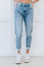 Load image into Gallery viewer, Muselooks Distressed Elastic Waist Cuffed Denim Joggers
