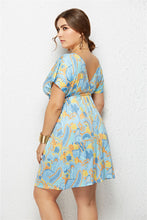 Load image into Gallery viewer, Printed Plunge Plus Size Dress
