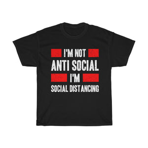 "Not Anti-Social" Heavy Cotton Slogan Tee