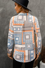 Load image into Gallery viewer, Patchwork Print Button Down Curved Hem Shirt
