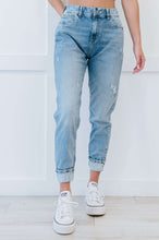 Load image into Gallery viewer, Muselooks Distressed Elastic Waist Cuffed Denim Joggers
