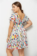 Load image into Gallery viewer, Printed Plunge Plus Size Dress
