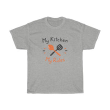 Load image into Gallery viewer, &quot;My Kitchen, My Rules&quot; Heavy Cotton Slogan Tee
