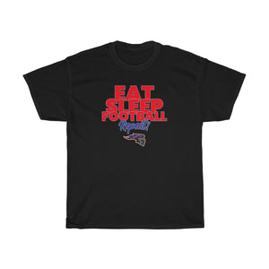 "Eat Sleep Football Repeat" Knights Heavy Cotton Tee