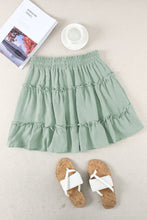 Load image into Gallery viewer, Swiss Dot Drawstring Frill Trim Skirt
