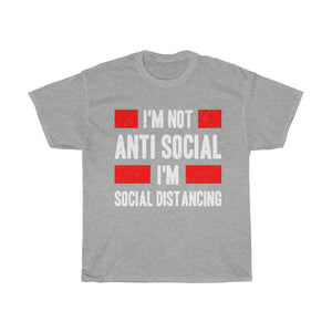 "Not Anti-Social" Heavy Cotton Slogan Tee