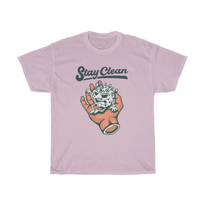 "Stay Clean" Heavy Cotton Slogan Tee