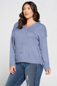 Plus Size Popcorn Sweater