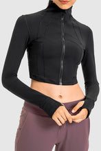 Load image into Gallery viewer, Zip Front Cropped Sports Jacket
