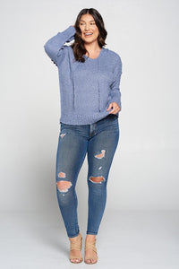 Plus Size Popcorn Sweater