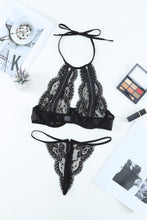 Load image into Gallery viewer, Halter Neck Two-Piece Lace Lingerie Set
