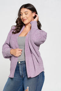 Plus Size Soft Knit Cardigan