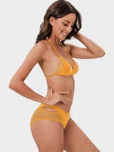 Load image into Gallery viewer, Tie-Back Halter Neck Three-Piece Swim Set
