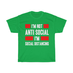 "Not Anti-Social" Heavy Cotton Slogan Tee