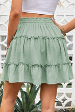 Load image into Gallery viewer, Swiss Dot Drawstring Frill Trim Skirt
