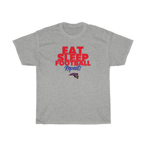 "Eat Sleep Football Repeat" Knights Heavy Cotton Tee