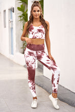 Load image into Gallery viewer, Tie-dye Crop Top and Leggings Set
