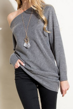 Load image into Gallery viewer, Plus Off Shoulder Sweatshirt
