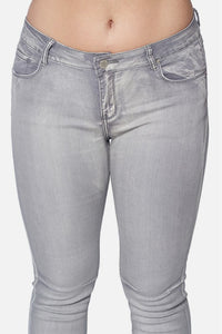 Plus Size Grey Denim Jeans