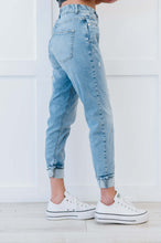 Load image into Gallery viewer, Muselooks Distressed Elastic Waist Cuffed Denim Joggers
