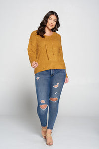 Plus Size Popcorn Sweater